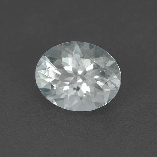 Aigue-marine blanc naturelle coupe ovale, 2,06 ct, VVS