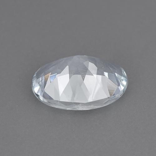 Aigue-marine blanc naturelle coupe ovale, 1,33 ct, VVS