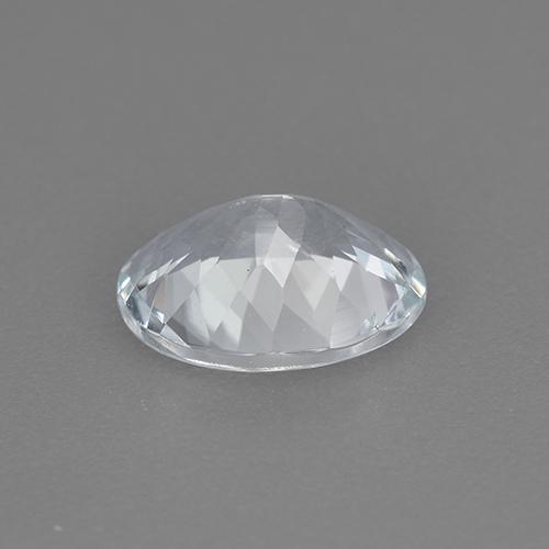 Aigue-marine blanc naturelle coupe ovale, 1,39 ct, VVS