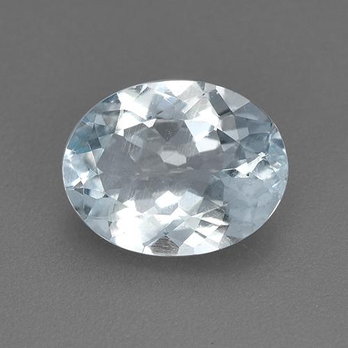 Bleu vert Blanc bleuâtre naturelle Coupe ovale, 1.46 ct, VVS-VS