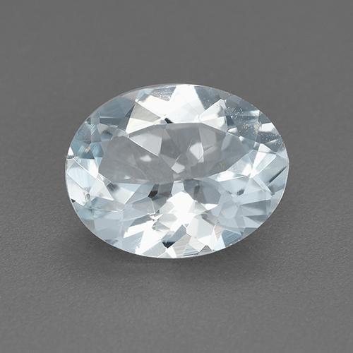 Bleu vert Bleu très clair naturelle Coupe ovale, 1.54 ct, VVS