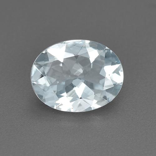 Aigue-marine bleue naturelle coupe ovale, 1,20 ct, VVS