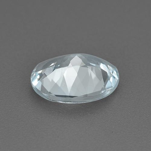 Aigue-marine bleue naturelle coupe ovale, 1,20 ct, VVS