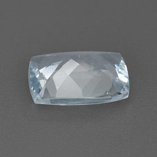 Aigue-marine blanc naturelle coupe coussin, 1,72 ct, VS