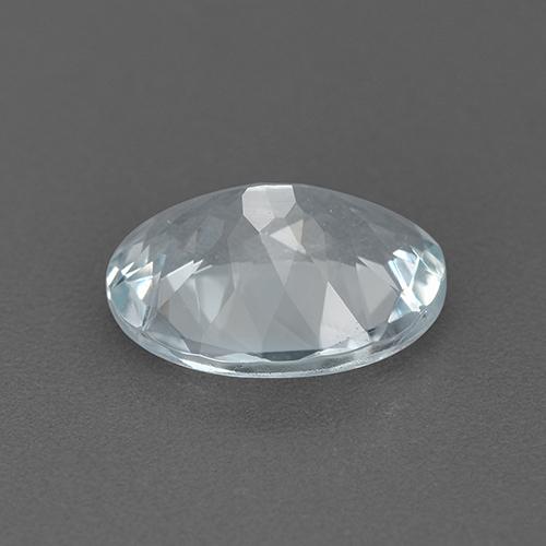 Aigue-marine blanc naturelle coupe ovale, 1,60 ct, VVS