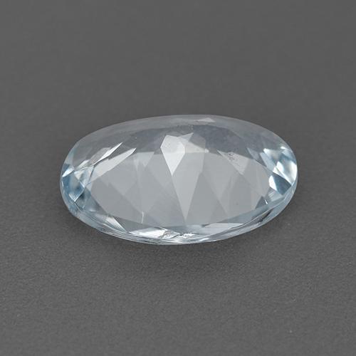 Aigue-marine blanc naturelle coupe ovale, 1,47 ct, VVS-VS