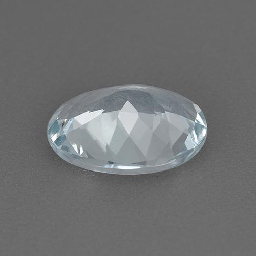 Aigue-marine bleue naturelle coupe ovale, 1,38 ct, VVS