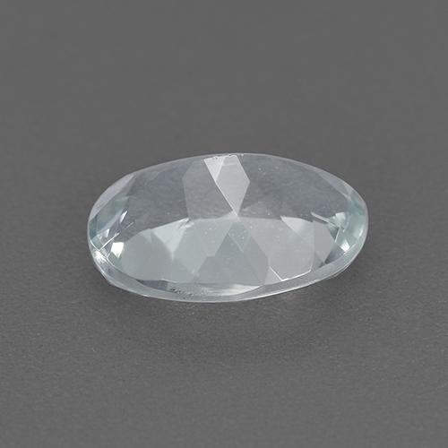Aigue-marine blanc naturelle coupe ovale, 1,13 ct, VVS