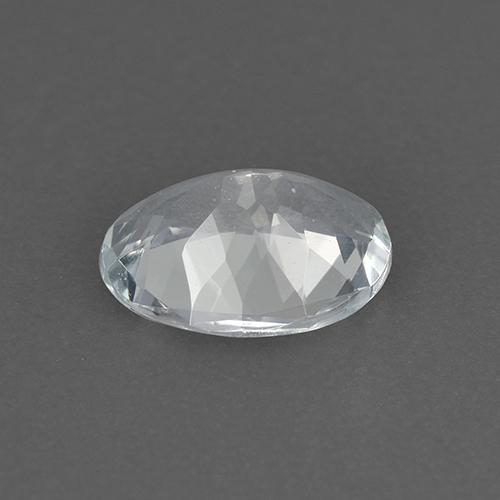 Aigue-marine blanc naturelle coupe ovale, 0,90 ct, VVS
