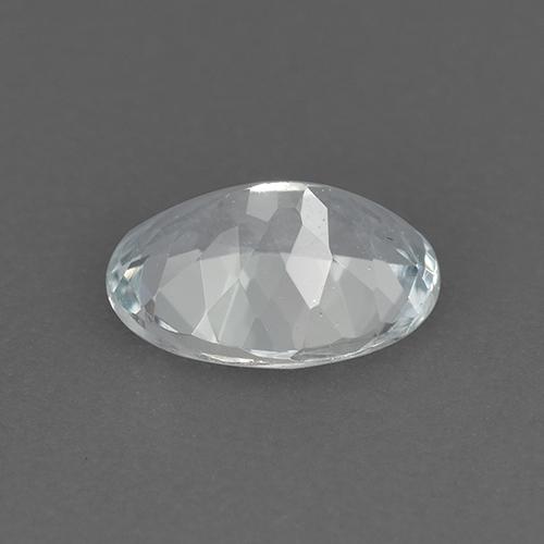 Aigue-marine blanc naturelle coupe ovale, 0,87 ct, VVS-VS