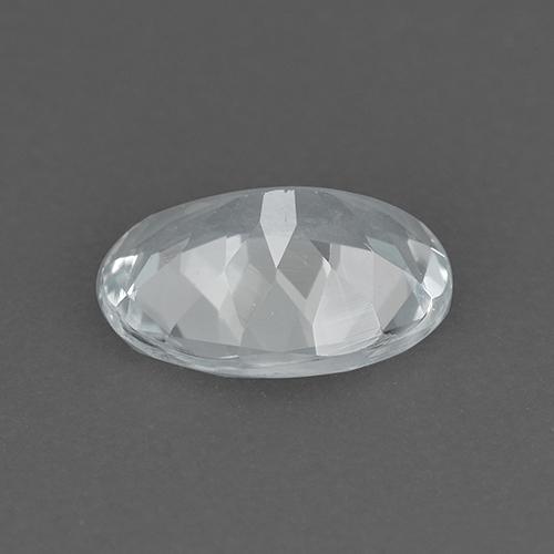 Aigue-marine blanc naturelle coupe ovale, 0,88 ct, VVS