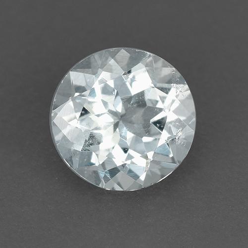Aigue-marine blanc naturelle coupe roude, 0,70 ct, VVS-VS