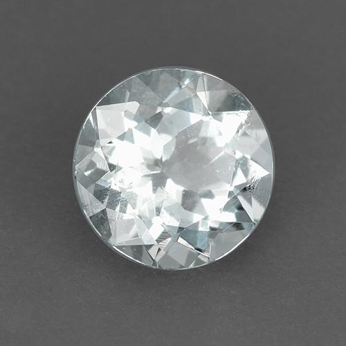 Aigue-marine blanc naturelle coupe roude, 0,70 ct, VVS-VS