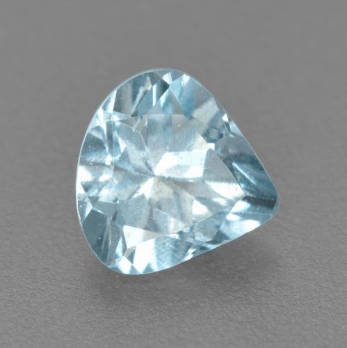 Aigue-marine bleue naturelle en forme de poire, 0,65 ct, VS-SI