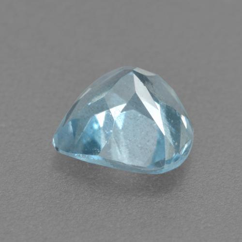 Aigue-marine bleue naturelle en forme de poire, 0,65 ct, VS-SI