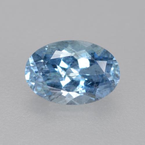 Bleu vert Bleu suisse profond naturelle Coupe ovale, 0.47 ct, VS-SI