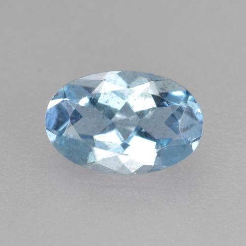 Bleu vert Bleu bébé naturelle Coupe ovale, 0.38 ct, VS-SI