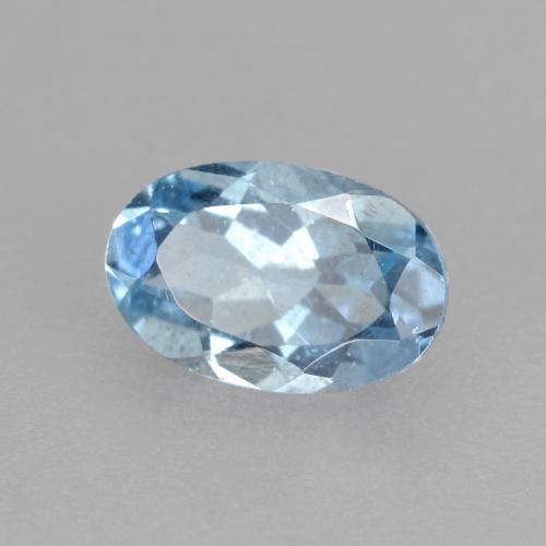 Bleu vert Bleu bébé naturelle Coupe ovale, 0.38 ct, VS-SI