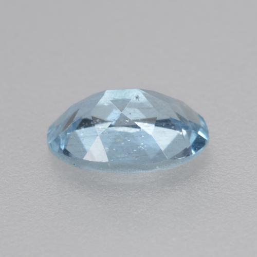 Aigue-marine bleue naturelle coupe ovale, 0,36 ct, VS-SI