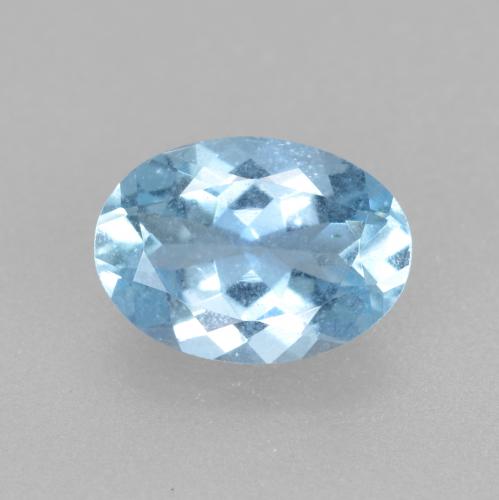 Aigue-marine bleue naturelle coupe ovale, 0,62 ct, VS-SI