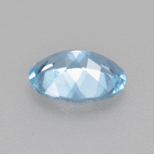 Aigue-marine bleue naturelle coupe ovale, 0,62 ct, VS-SI