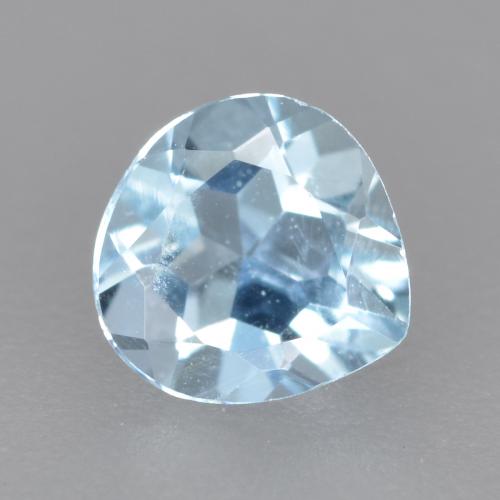 Aigue-marine bleue naturelle en forme de poire, 0,42 ct, VS