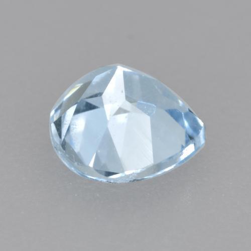 Aigue-marine bleue naturelle en forme de poire, 0,42 ct, VS