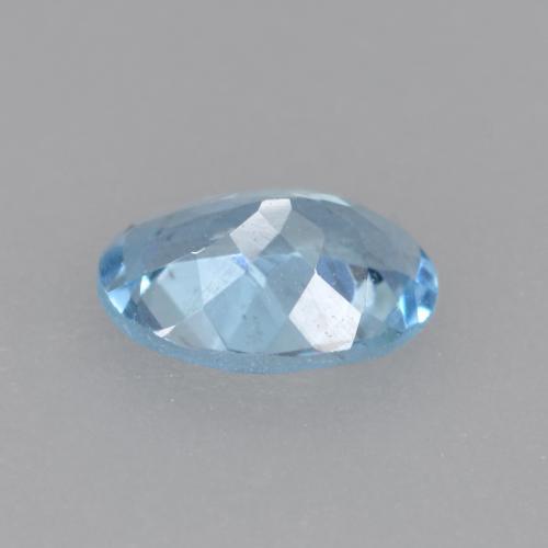 Aigue-marine bleue naturelle coupe ovale, 0,38 ct, VS