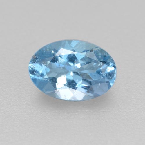 Bleu vert Bleu maya profond naturelle Coupe ovale, 0.39 ct, VS-SI
