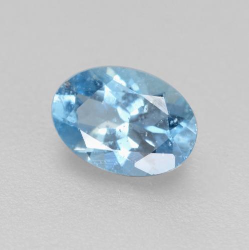 Bleu vert Bleu maya profond naturelle Coupe ovale, 0.39 ct, VS-SI