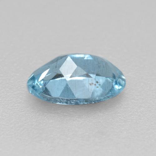 Aigue-marine bleue naturelle coupe ovale, 0,38 ct, VS-SI