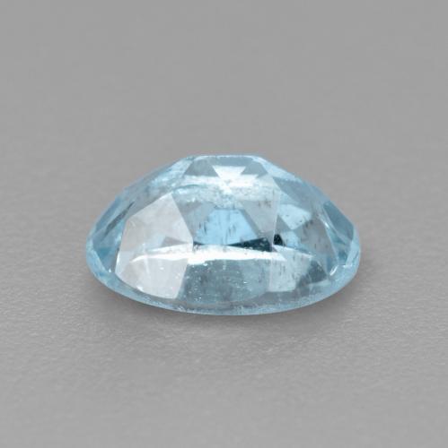 Aigue-marine bleue naturelle coupe ovale, 0,47 ct, VS-SI