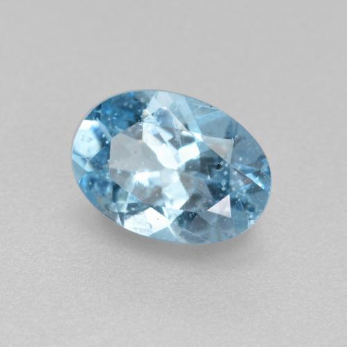Bleu vert Bleu naturelle Coupe ovale, 0.56 ct, VS-SI