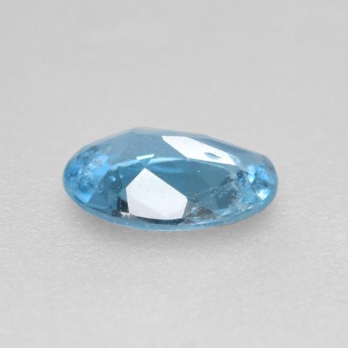 Aigue-marine bleue naturelle coupe ovale, 0,41 ct, VS-SI