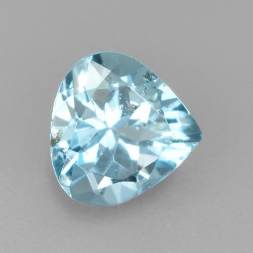 Aigue-marine bleue naturelle en forme de poire, 0,38 ct, SI