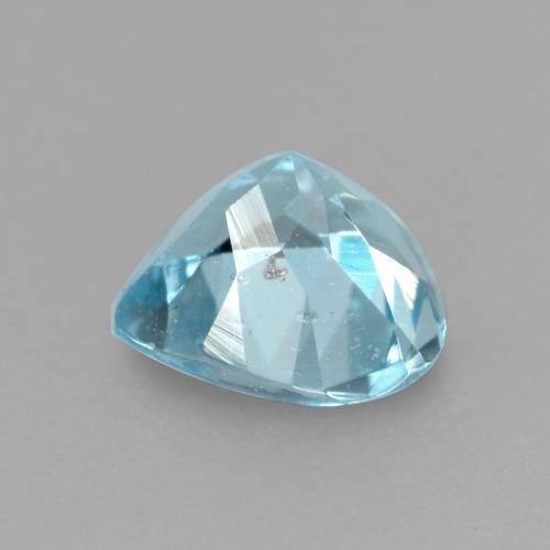 Aigue-marine bleue naturelle en forme de poire, 0,38 ct, SI