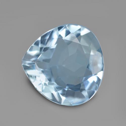Aigue-marine bleue naturelle en forme de poire, 0,57 ct, VVS-VS