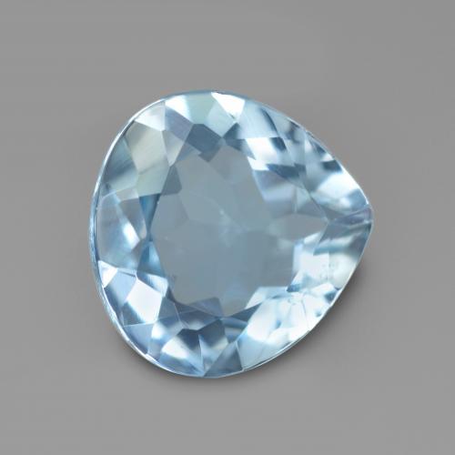 Aigue-marine bleue naturelle en forme de poire, 0,57 ct, VVS-VS