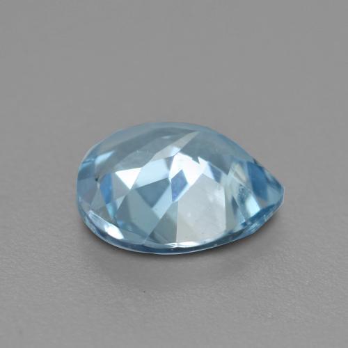 Aigue-marine bleue naturelle en forme de poire, 0,57 ct, VVS-VS