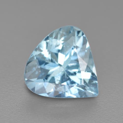 Bleu vert Bleu bébé naturelle En forme de poire, 0.74 ct, VS-SI