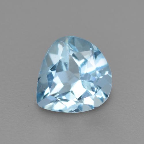 Aigue-marine bleue naturelle en forme de poire, 0,33 ct, VS