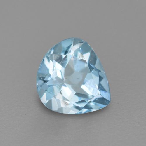 Aigue-marine bleue naturelle en forme de poire, 0,33 ct, VS
