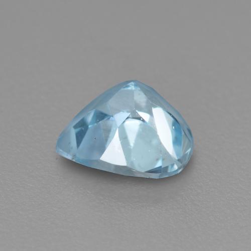 Aigue-marine bleue naturelle en forme de poire, 0,33 ct, VS