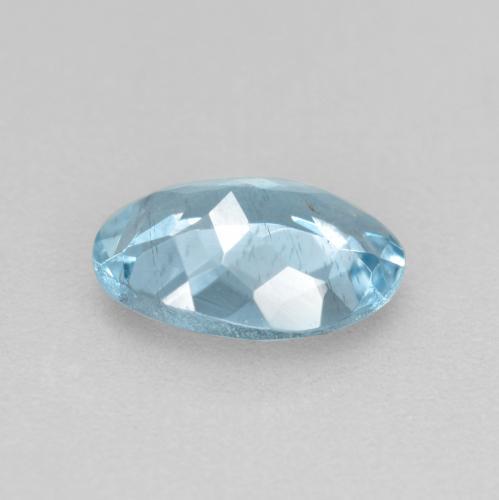 Aigue-marine bleue naturelle coupe ovale, 0,65 ct, VS-SI