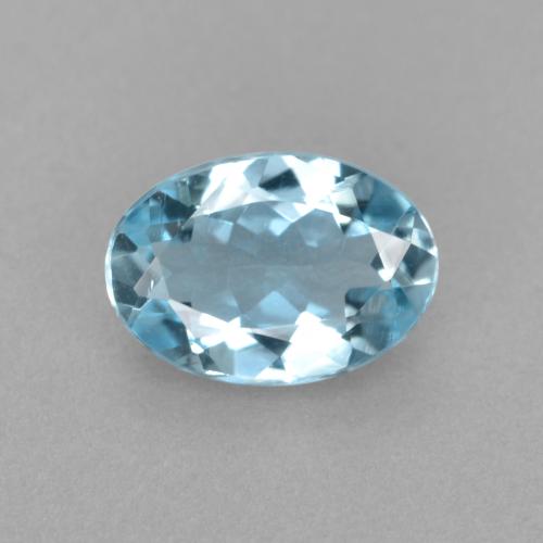 Bleu vert Bleu bébé naturelle Coupe ovale, 0.49 ct, VS