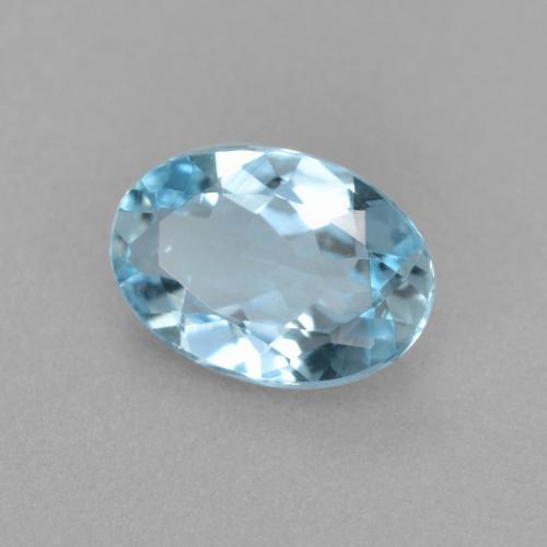 Bleu vert Bleu bébé naturelle Coupe ovale, 0.49 ct, VS