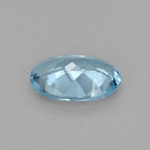 Bleu vert Bleu bébé naturelle Coupe ovale, 0.49 ct, VS