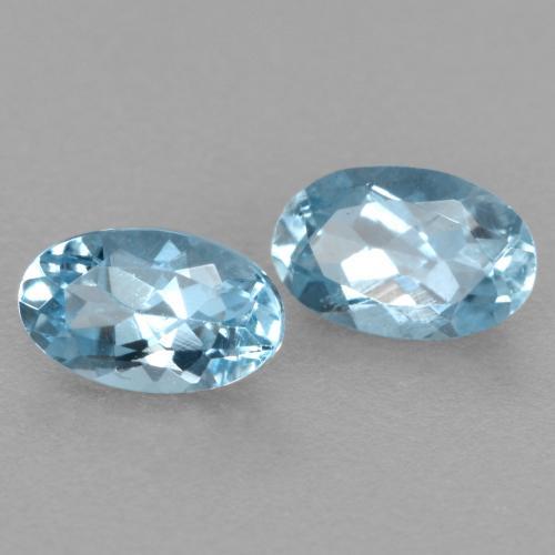 Achetez naturel 0,53ct bleue aigue-marine gems, coupe ovale, en provenance inde chez gemselect. en stock, livraison internationale!