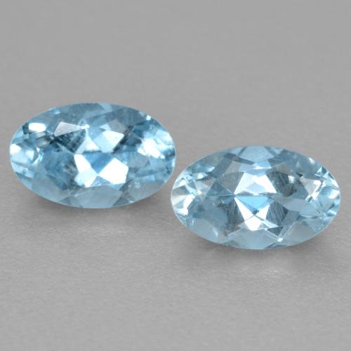 Achetez naturel 0.51ct Bleu clair Bleu vert gems, Coupe ovale, En provenance Inde chez GemSelect. En stock, livraison internationale!