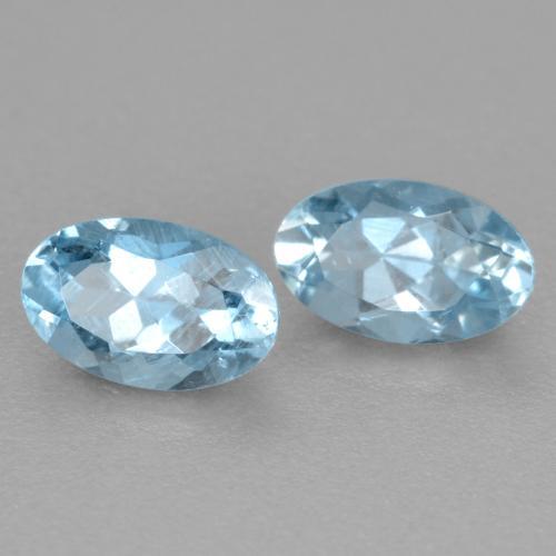 Achetez naturel 0.51ct Bleu clair Bleu vert gems, Coupe ovale, En provenance Inde chez GemSelect. En stock, livraison internationale!